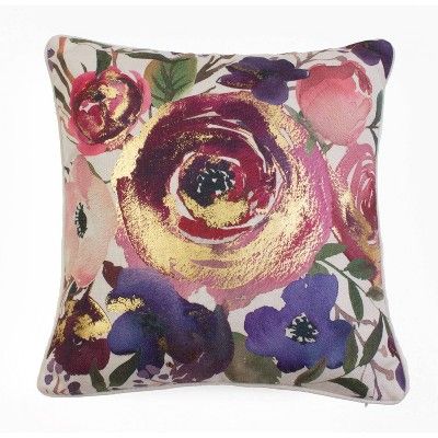 Joinelle Floral Oversize Square Throw Pillow - Décor Therapy | Target