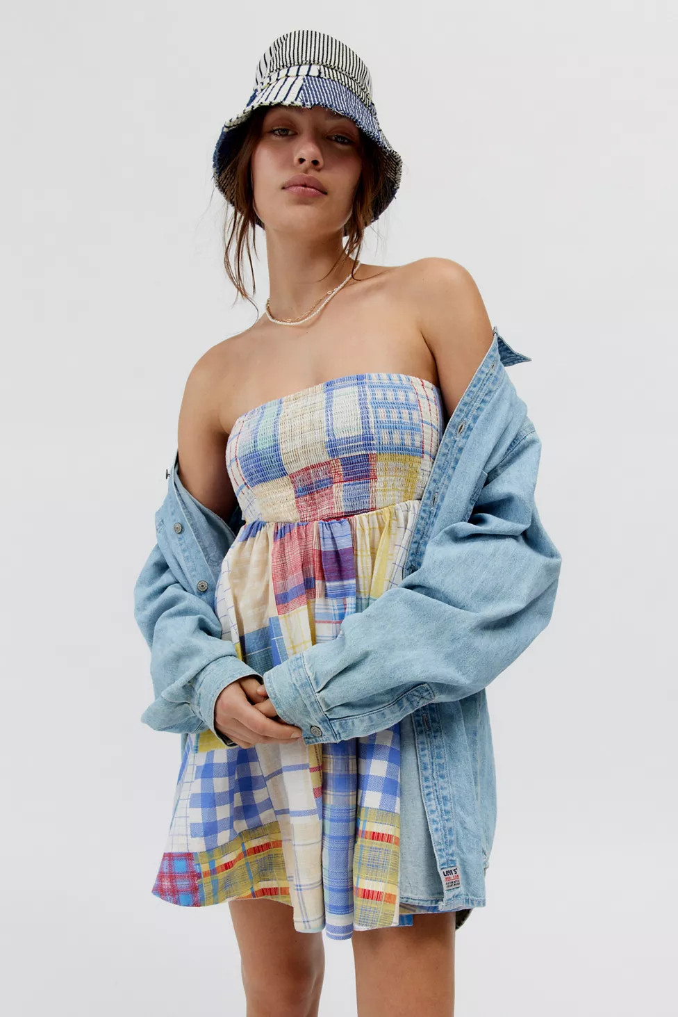 BDG Juliana Smocked Mini Dress | Urban Outfitters (US and RoW)