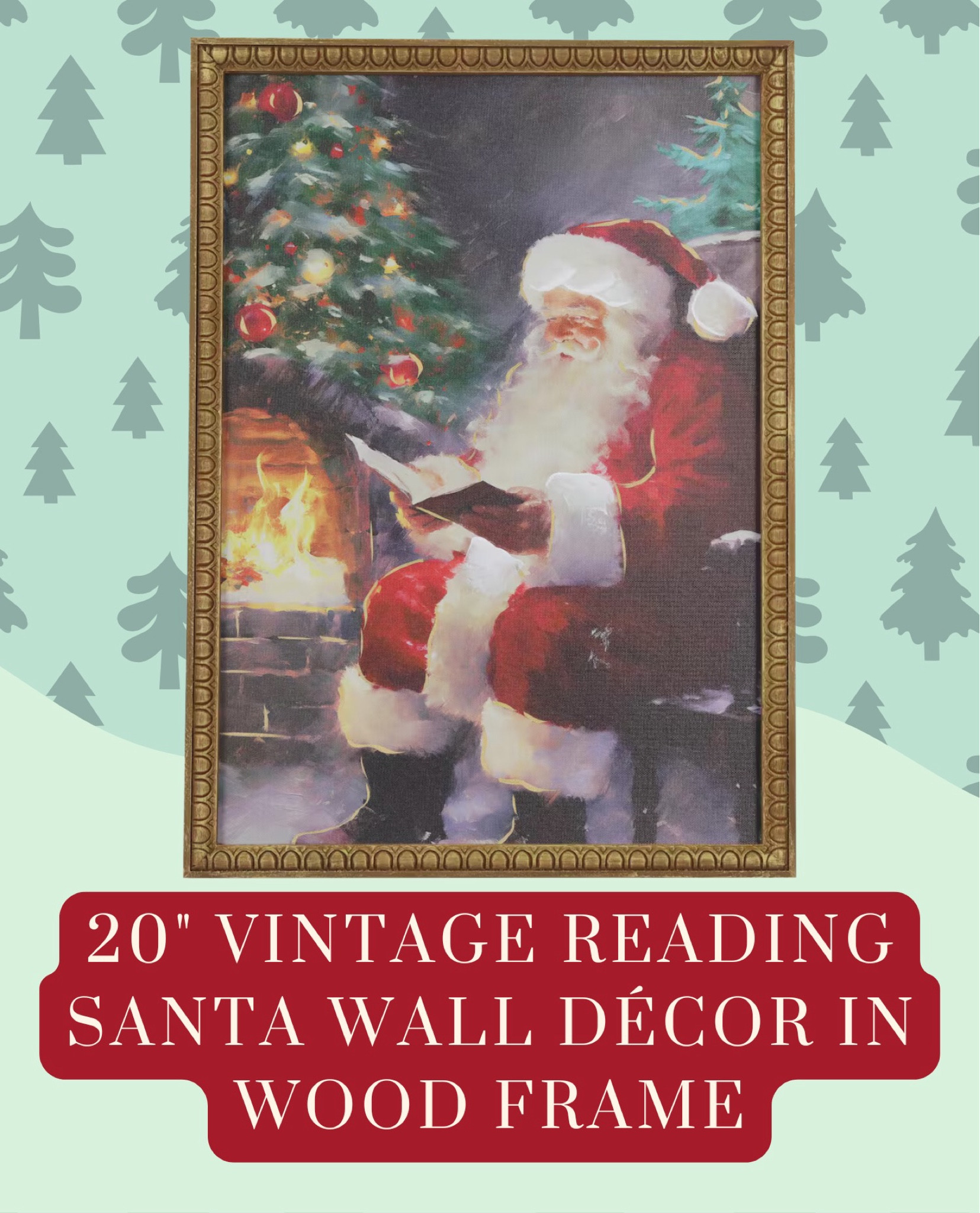 🎅📖 Add a touch of nostalgia to your holiday decor with this Vintage Reading Santa wall art from Ashland! With its classic design and warm wood frame, this piece captures the timeless charm of Santa lost in a holiday story. Perfect for adding cozy, vintage vibes to any wall, entryway, or seasonal gallery display! This one’s a must-have for lovers of classic Christmas decor. 🎄❤️

#LTKHoliday #LTKSeasonal #LTKHome