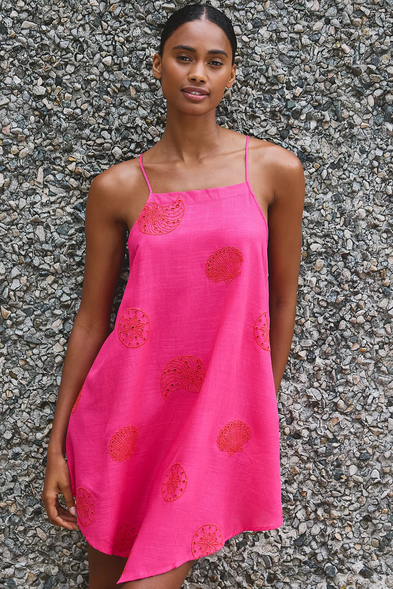 Celandine Linen Mini Apron Dress | Anthropologie (US)