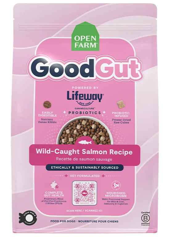 GoodGut Wild-Caught Salmon Dog Kibble | Open Farm Pet