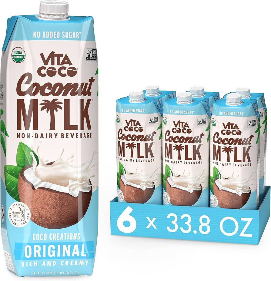 Vita Coco Original Organic Coconut Milk, Plant Based, Dairy Free Milk Alternative - Gluten Free, ... | Amazon (US)