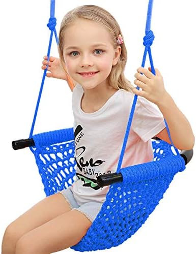 Hi-Na Kids Swing Seats Indoor Hand-Made Kids Swing with Adjustable Rope Outdoor Swing Seat Tree S... | Amazon (US)