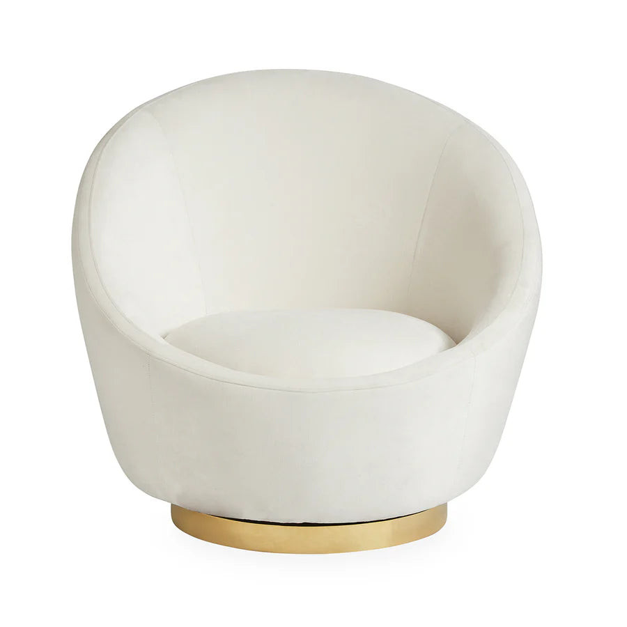 Ether Swivel Chair - Bergamo Snow | Gorgeous Living