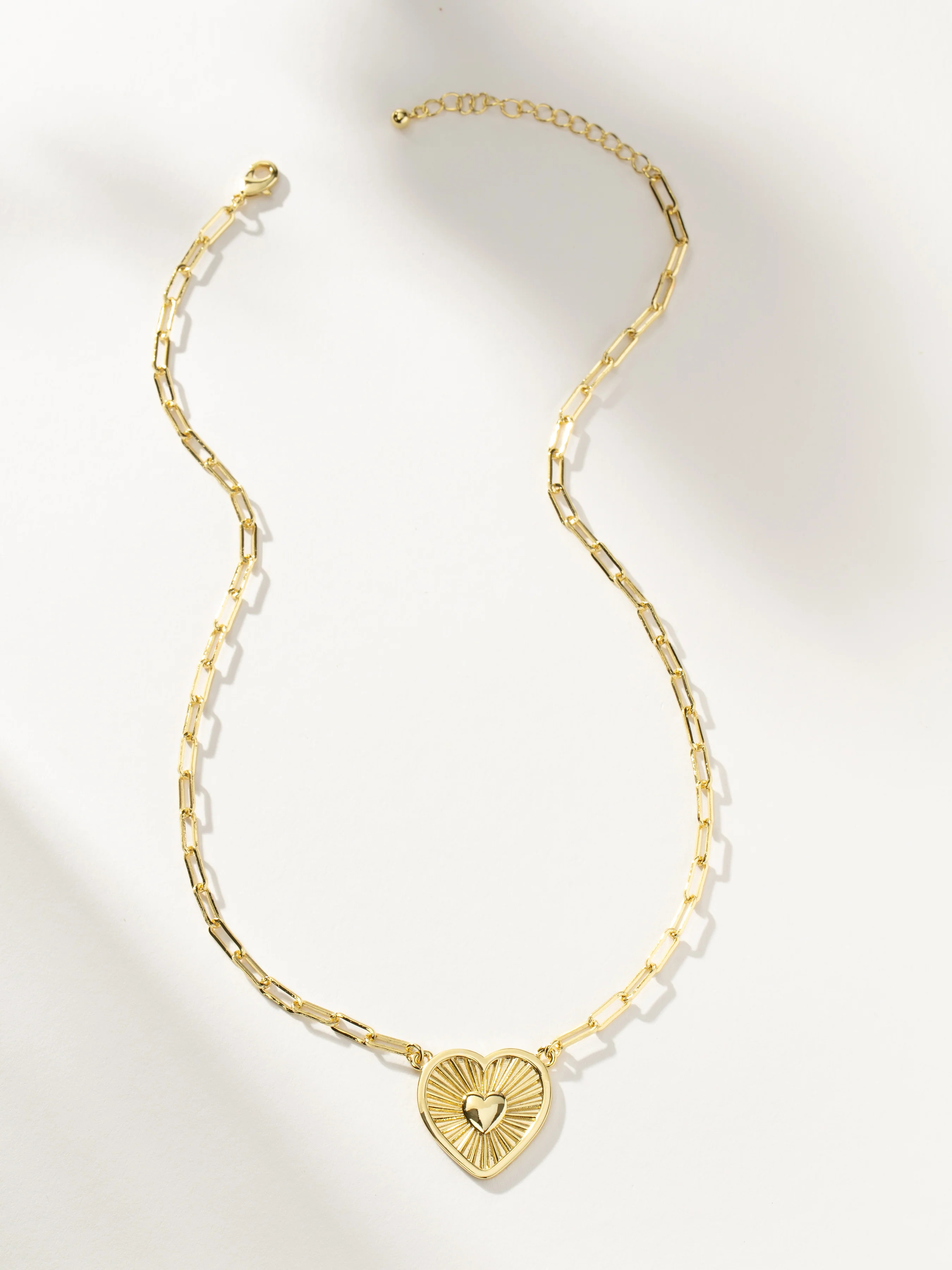 Gold Radiating Heart Statement Pendant Necklace | Uncommon James | Uncommon James