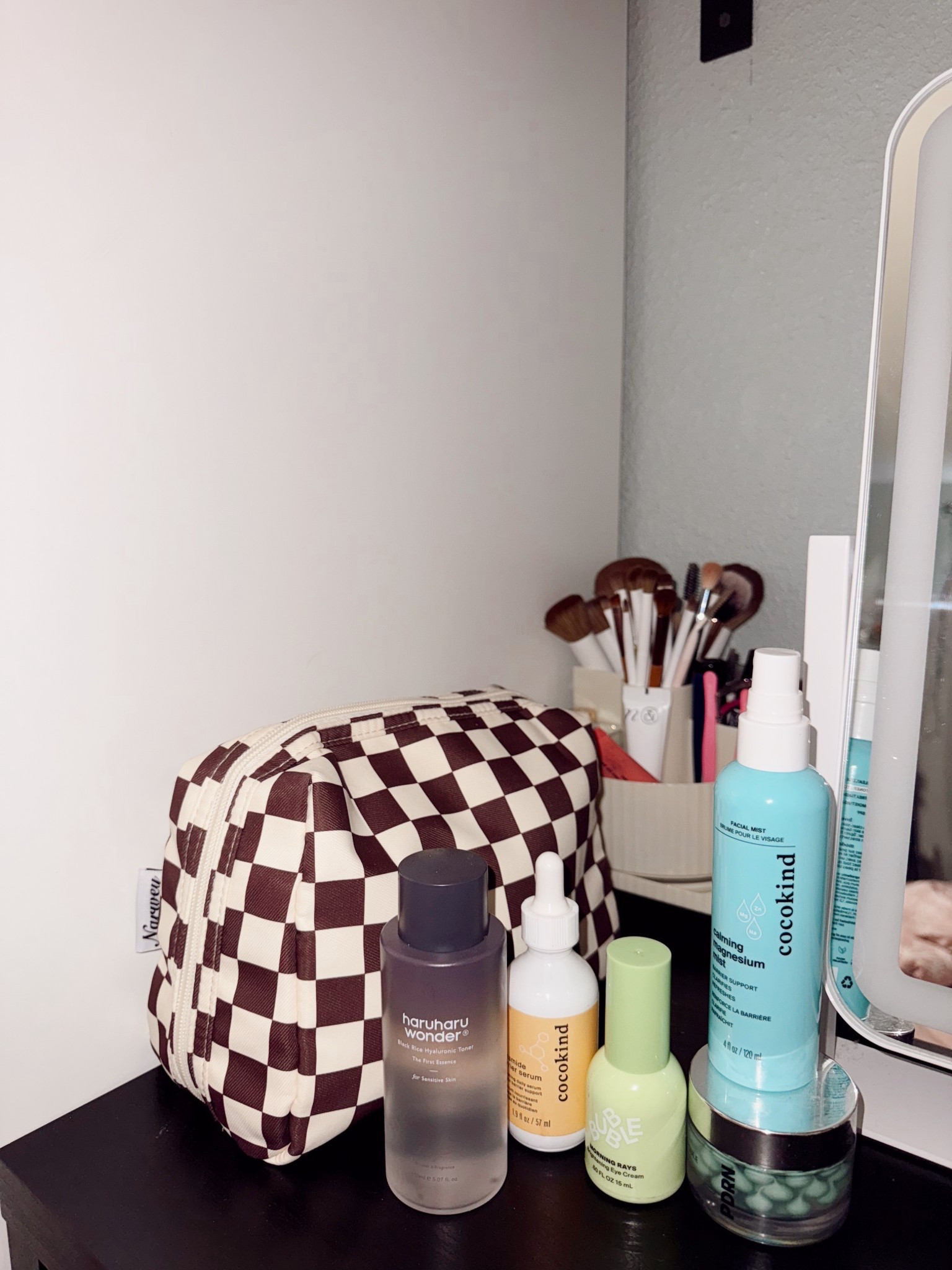 Skincare line up ft. my little makeup corner ✨ finally have a space to get ready + do my makeup 🪞💄 can’t wait to finish setting it up!

#LTKU #LTKFindsUnder50 #LTKBeauty