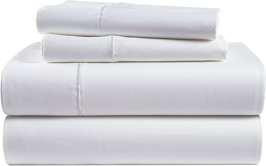 LANE LINEN 100% Egyptian Cotton Bed Sheets - 1000 Thread Count 4-Piece White King Set Bedding Sat... | Amazon (US)