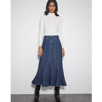 Monsoon Fran Seam Denim Maxi Skirt Indigo - Monsoon - Size: 12 | JD Williams (UK)