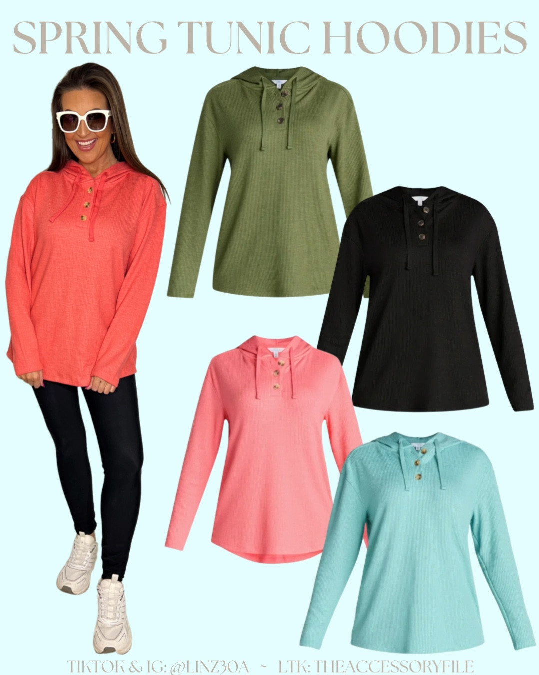 Spring tunic hoodies - I’m wearing a M because that’s the smallest I could order at the time- but I am exchanging for a small.

Spring outfit, spring fashion, elevated casual 

#LTKStyleTip #LTKSeasonal #LTKFindsUnder50