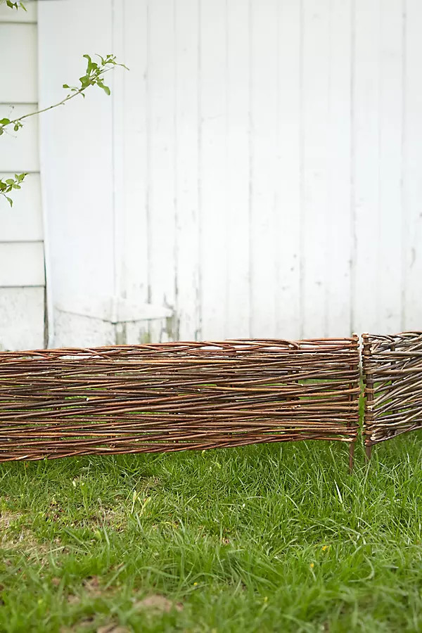 Woven Willow Border Fence Set | Anthropologie (US)