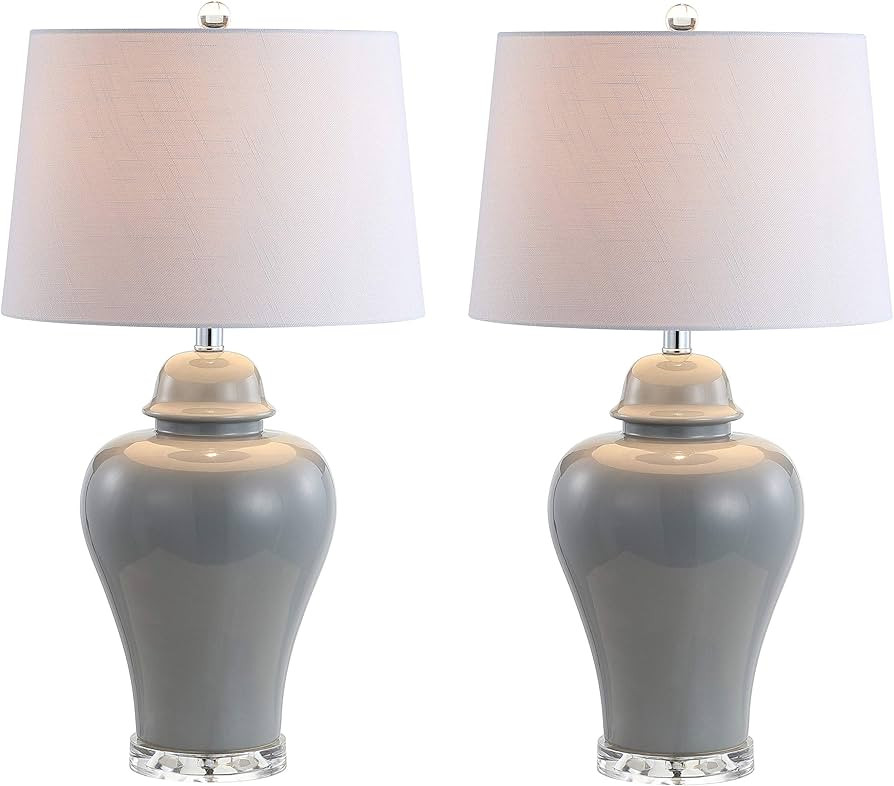 JONATHAN Y JYL4020A-SET2 Set of 2 Table Lamps Winnie 27" Ceramic Urn LED Table Lamp Contemporary ... | Amazon (US)