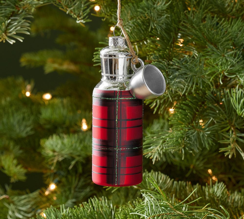 Plaid Thermos Ornament | Pottery Barn (US)