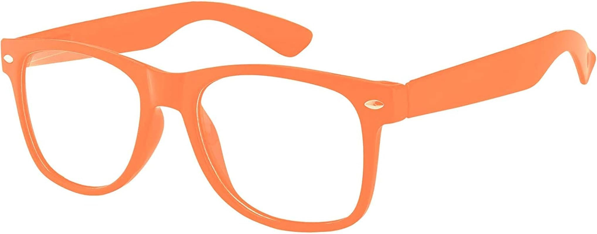 Classic Vintage Sunglasses Clear Lens Orange Frame Retro | Amazon (US)