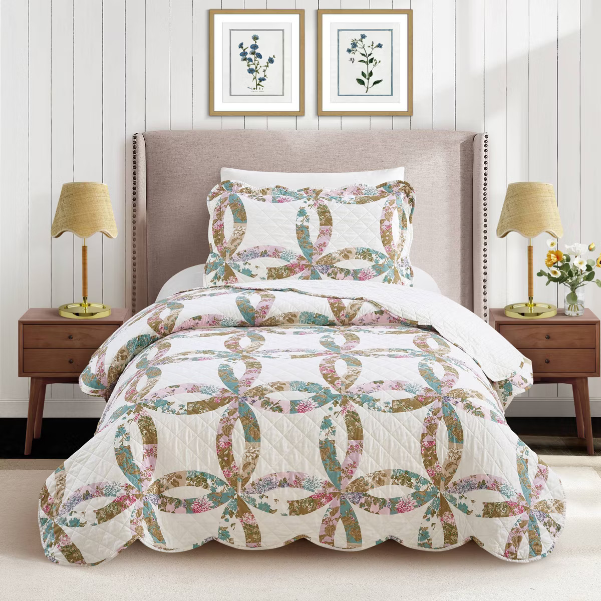 Modern Heirloom Dahila Chain Quilt Bedding Set | Target
