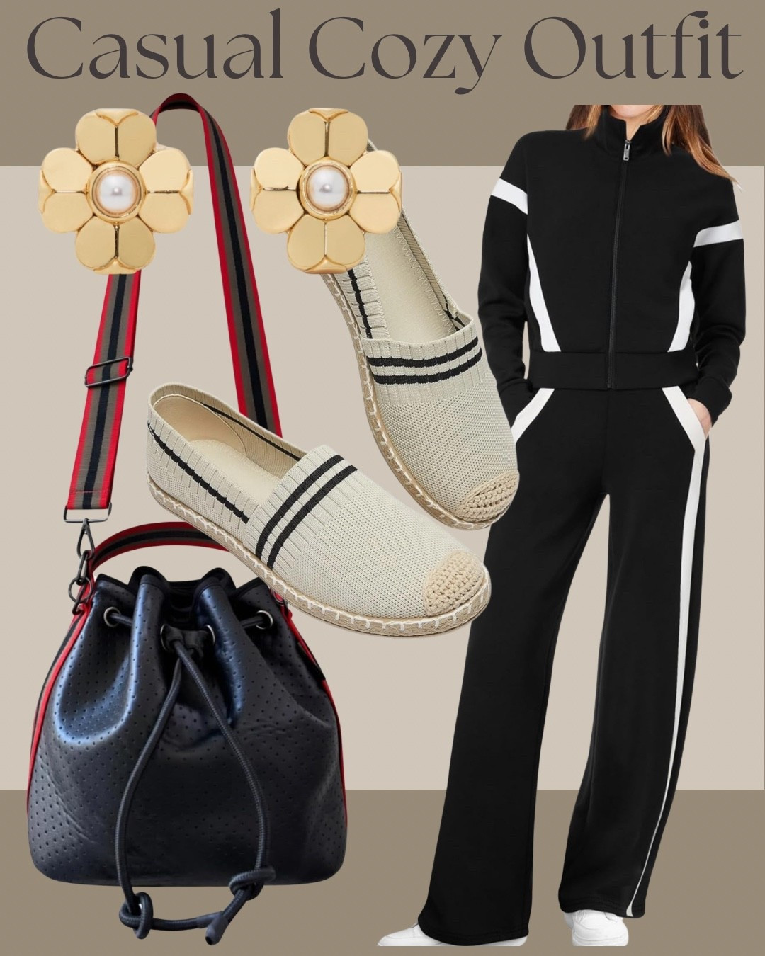 Casual cozy outfit with a black lounge set, neutral espadrilles, and an everyday crossbody bag.
This is the kind of easy outfit that feels comfortable but still looks pulled together for errands, travel days, or casual weekends.

#casualcozystyle #everydayoutfit #comfortmeetsstyle #ltkstyle #ltkoutfits

#LTKootd #LTKOver40