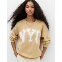 M&S Cotton Rich Graphic Sweatshirt Sandstone | Marks & Spencer (UK)
