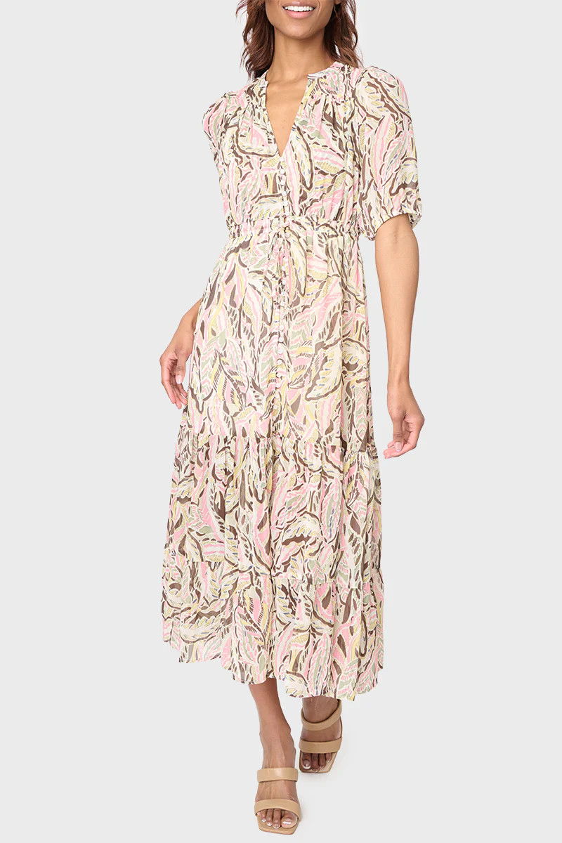 Kira Drawstring Midi Dress | Gibson