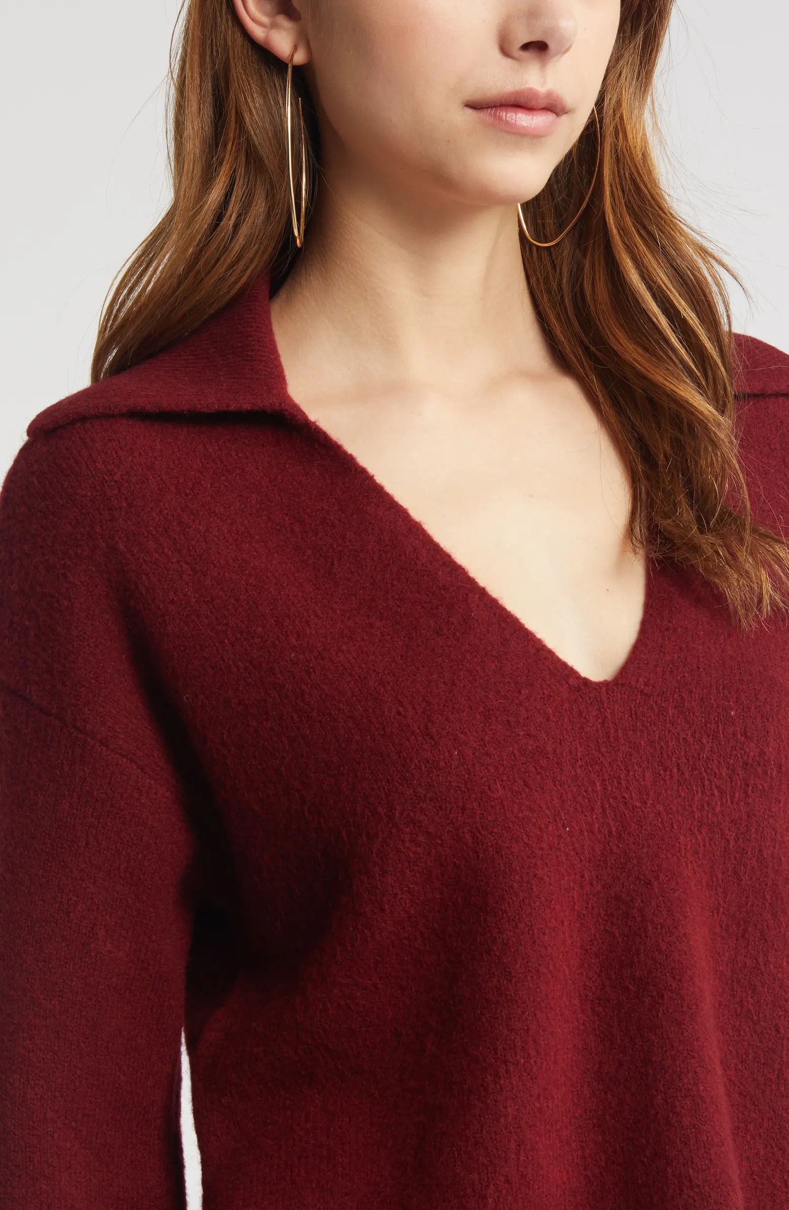 Johnny Collar Boxy Crop Sweater | Nordstrom