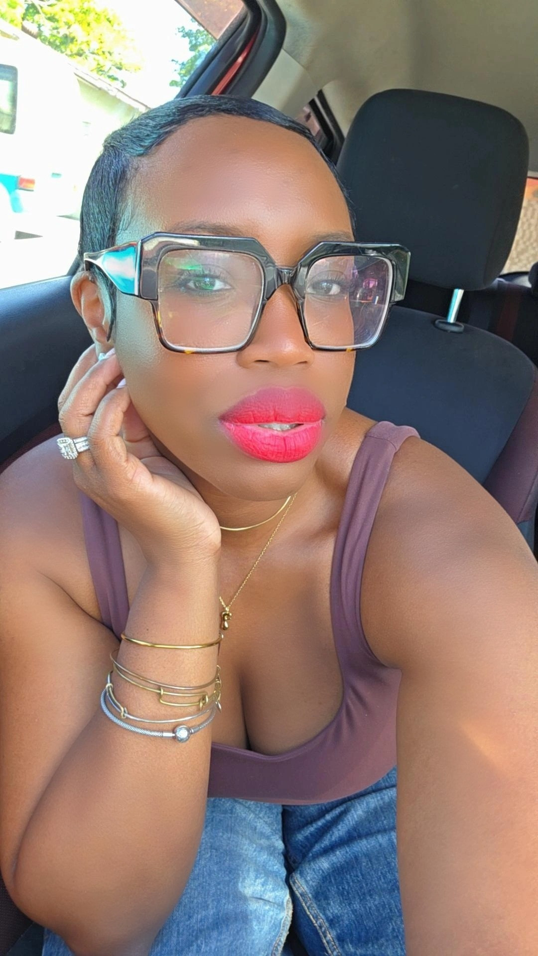 A casual day out running errands. Wearing my maternity Romper at 11 months post party, over jeans. And nothing makes a look pop like a good red lipstick. 

#LTKActive #LTKStyleTip #LTKBeauty