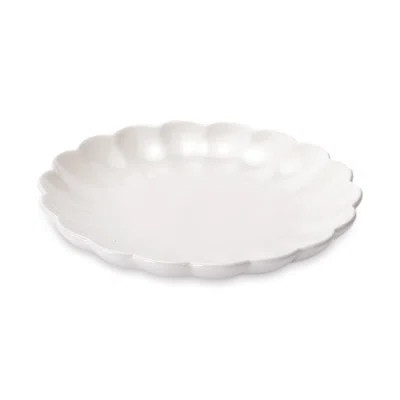White Scalloped Stoneware Dinner Plate | Wayfair North America