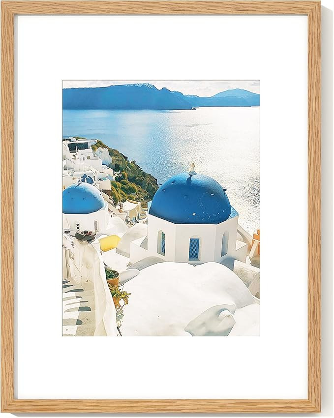 Axeman 16x20 Picture Frame with Mat for 11x14, Solid Oak Wood Poster Frame with Tempered Glass fo... | Amazon (US)