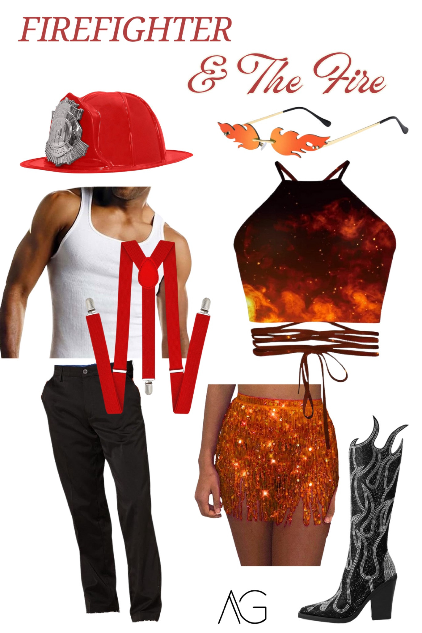 Firefighter and the fire couple Halloween costume! Unique duo costumes. 

#LTKStyleTip #LTKSeasonal #LTKParties