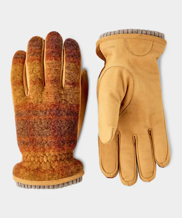 Hestra Noah Glove in Mustard Plaid | Todd Snyder