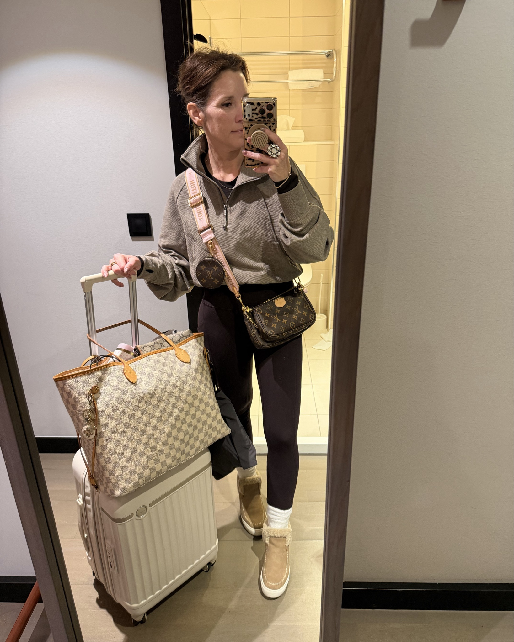 Travel day! Perfect layered athleisure look to stay comfy and move quick between layovers ✈️ 

#LTKActive #LTKdayinmylife #LTKTravel