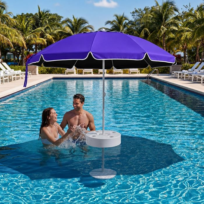 Briwooody Floating Pool Umbrella - Outdoor Sunshade Umbrella for Inside of Pool with Portable Flo... | Amazon (US)