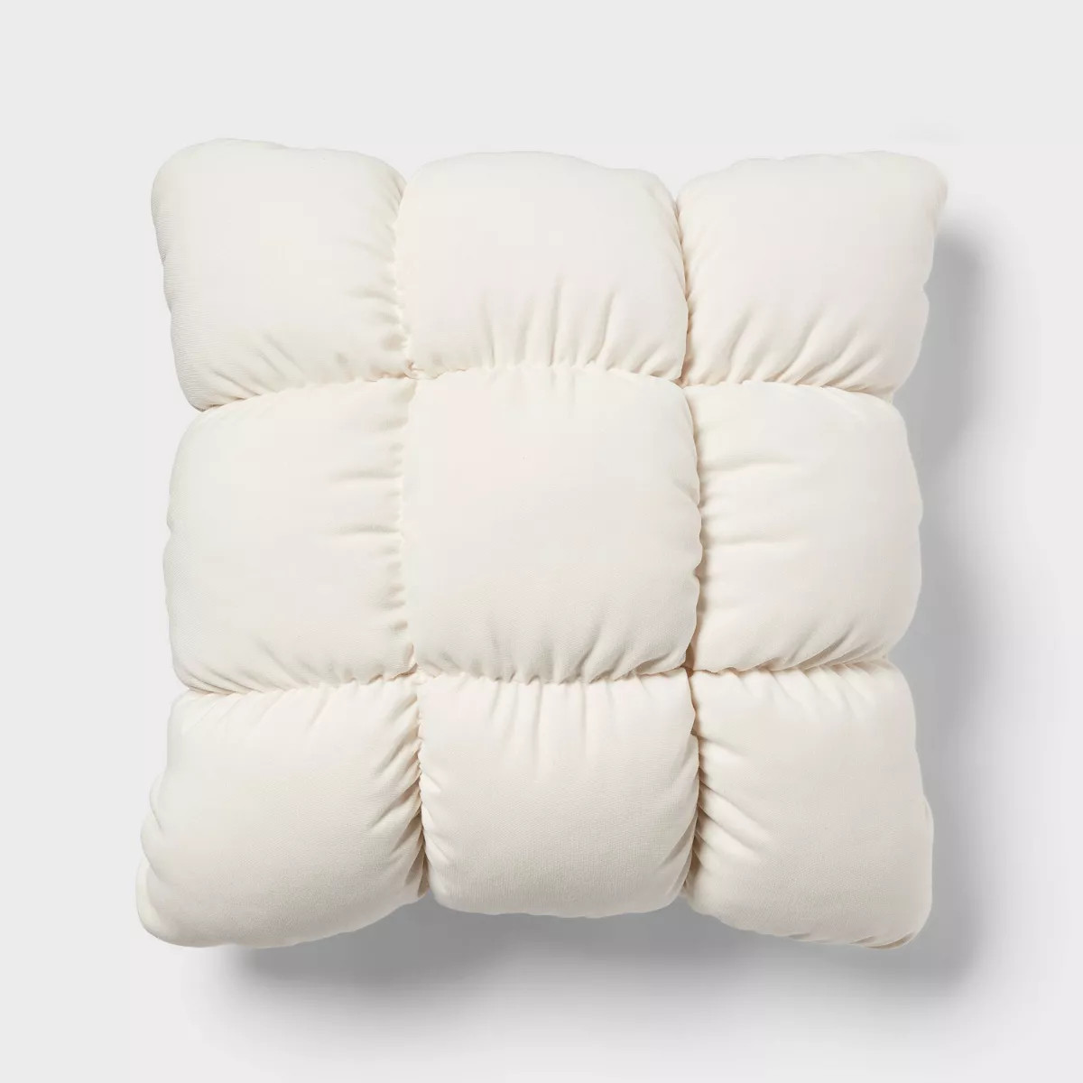 Puffer Square Decorative Throw Pillow Ivory - Room Essentials™ | Target