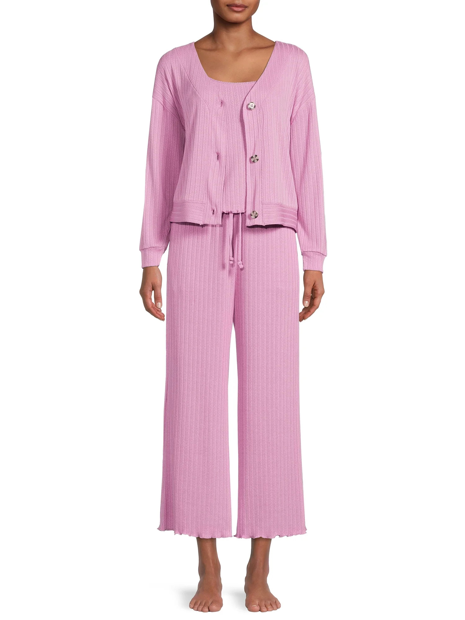 Secret Treasures Women's Cardigan and Cami Top Sleep Set, 2-Piece - Walmart.com | Walmart (US)