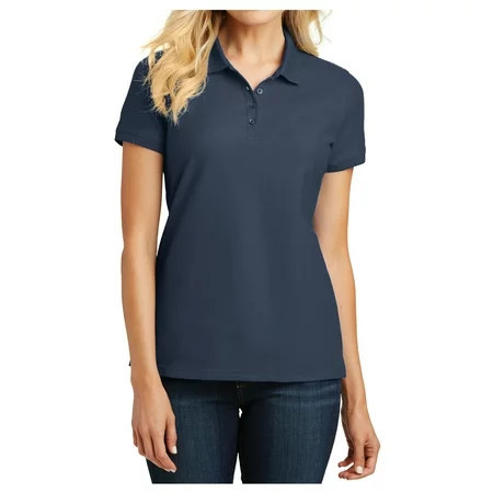 Mafoose Female Core Classic Women Pique Polo River Blue Navy 6X-Large | Walmart (US)