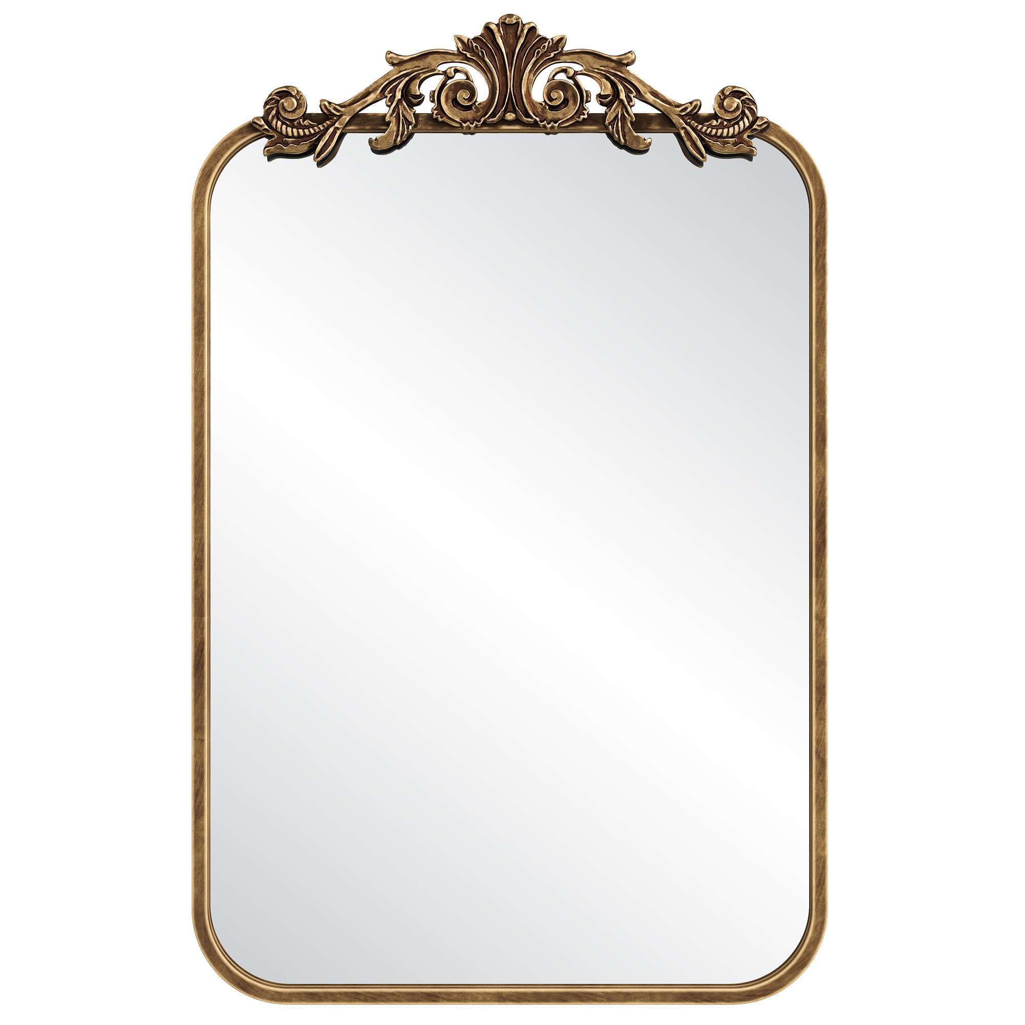20" x 30" Vintage Antique Gold Mirror - Ornate Rectangular Metal Baroque French Wall Mirror for H... | Walmart (US)