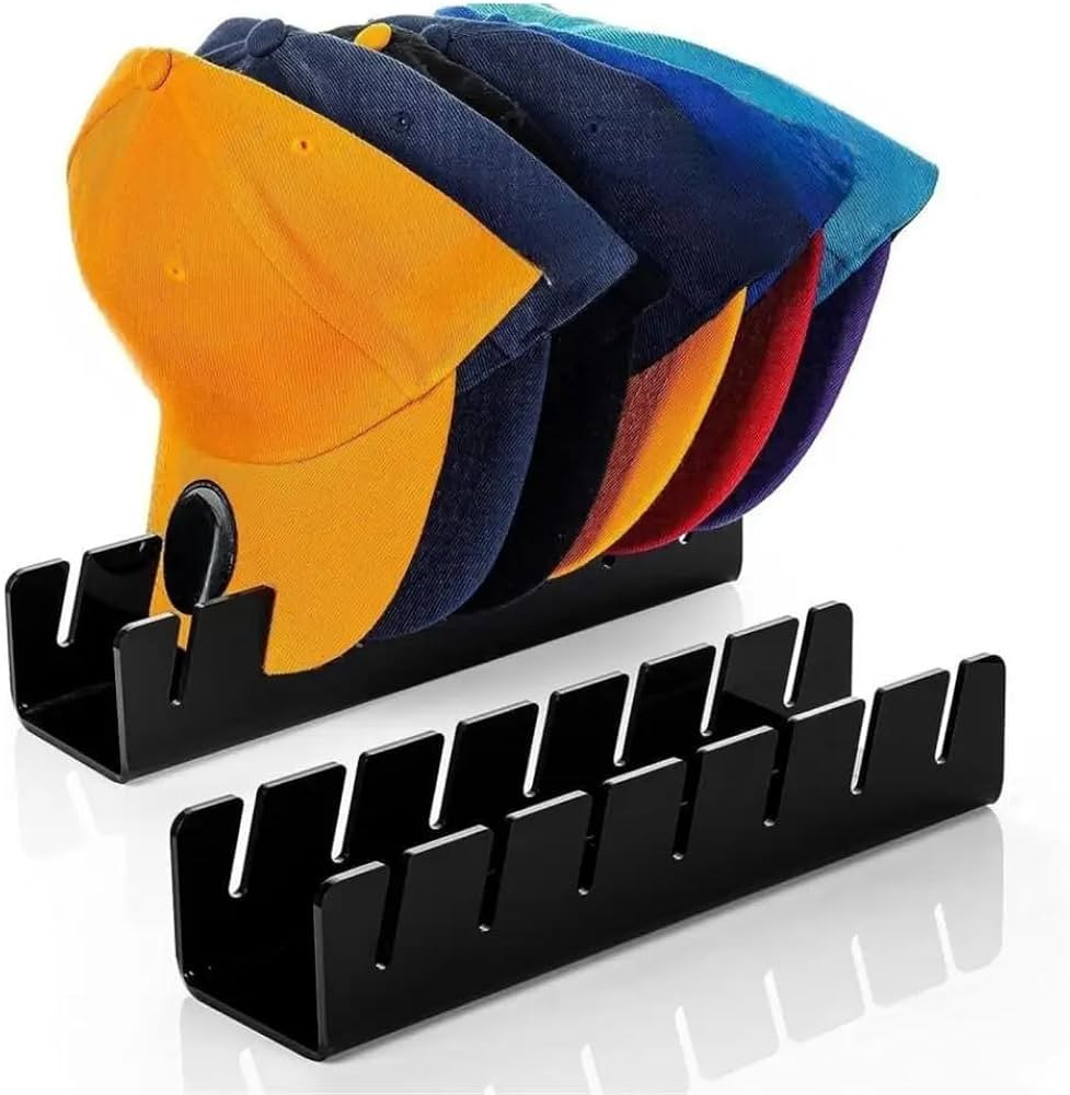 2024 New Hat Stand for Baseball Caps - No Install 2 Pcs Acrylic Hat Organizer for 14 Baseball Cap... | Amazon (US)