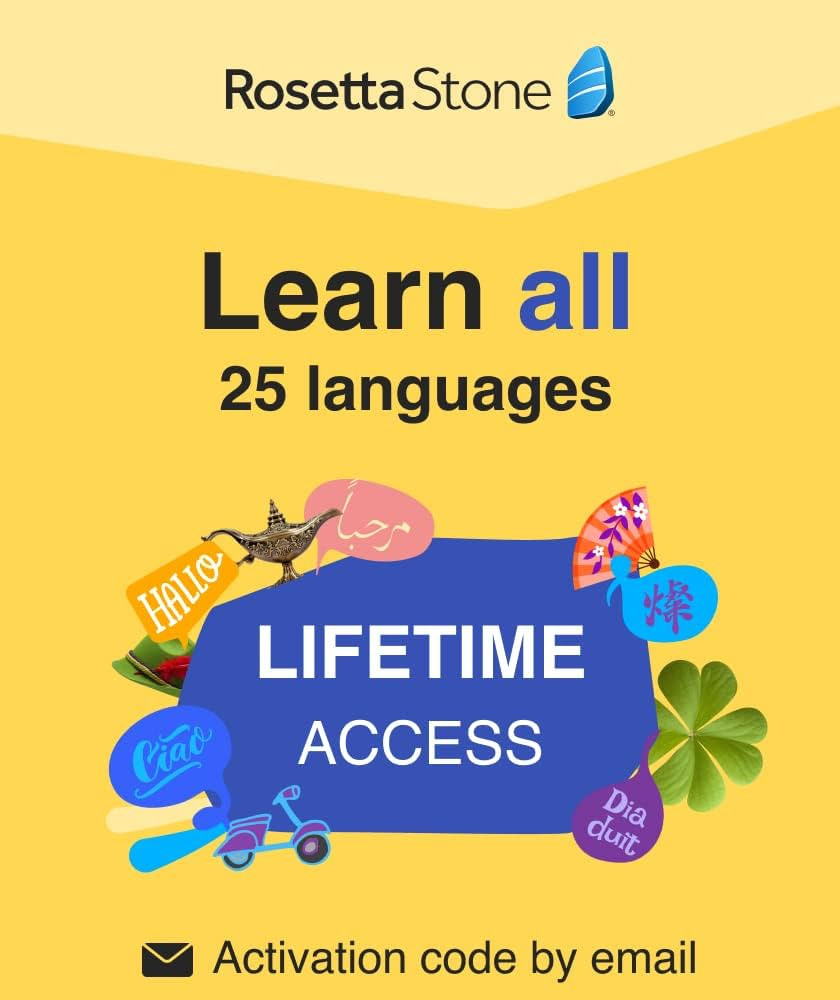 Rosetta Stone Learn UNLIMITED Languages | Lifetime Access - Learn 24 Languages | PC/Mac/iOS/Andro... | Amazon (US)