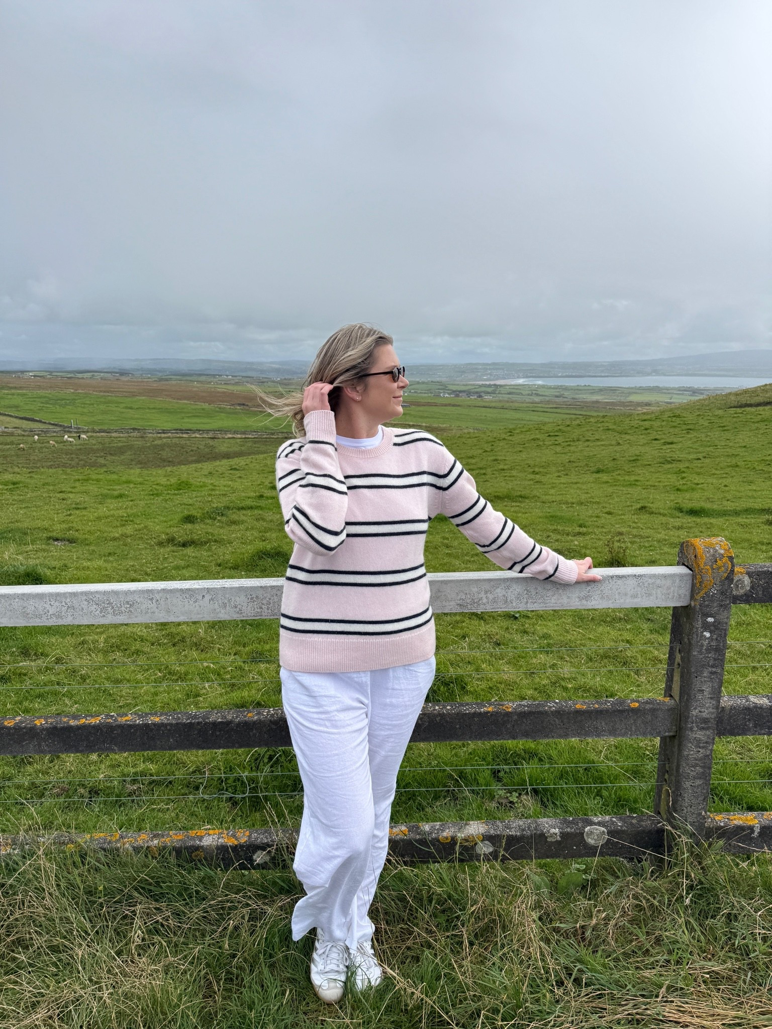What I packed for our 10-day trip to Ireland 🇮🇪 Outfit pictured was worn to the Cliffs of Moher! 

Ireland outfits | Europe outfits | striped sweater | linen pants

#LTKTravel