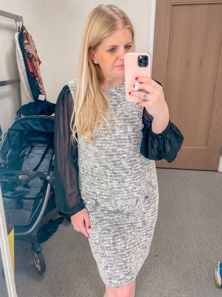 After I loved the mixed media dress last year, I had to try this one on and it did not disappoint! Runs true to size

#LTKworkwear #LTKFind #LTKxNSale