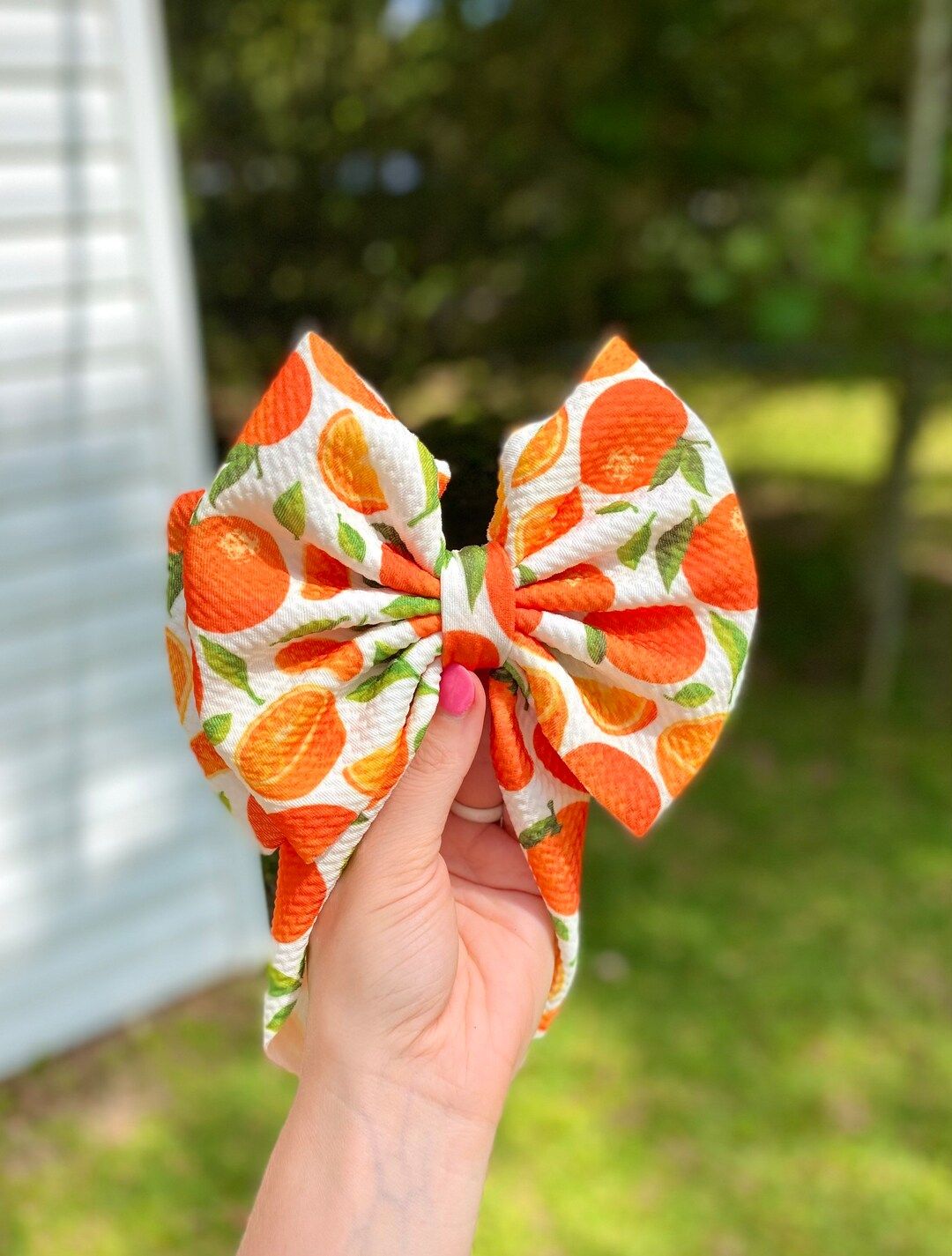 ORANGES • Fruit Stand-Up Headwraps, Permanently Sewn & Pull-Proof, Big Bow Headbands, Newborn B... | Etsy (US)