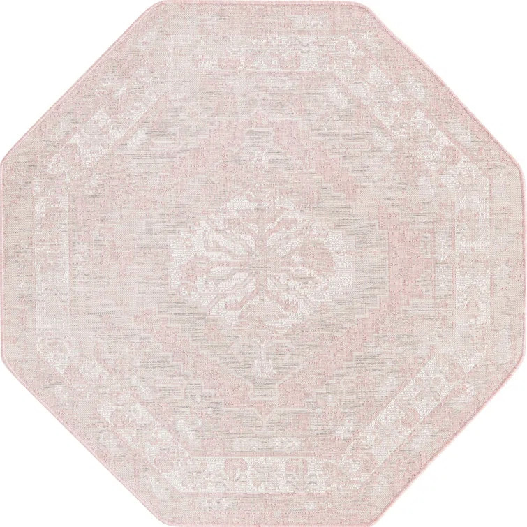 Shelly Oriental Indoor / Outdoor Area Rug in Pink | Wayfair North America