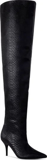 Halina Snakeskin Embossed Thigh High Boot (Women) | Nordstrom
