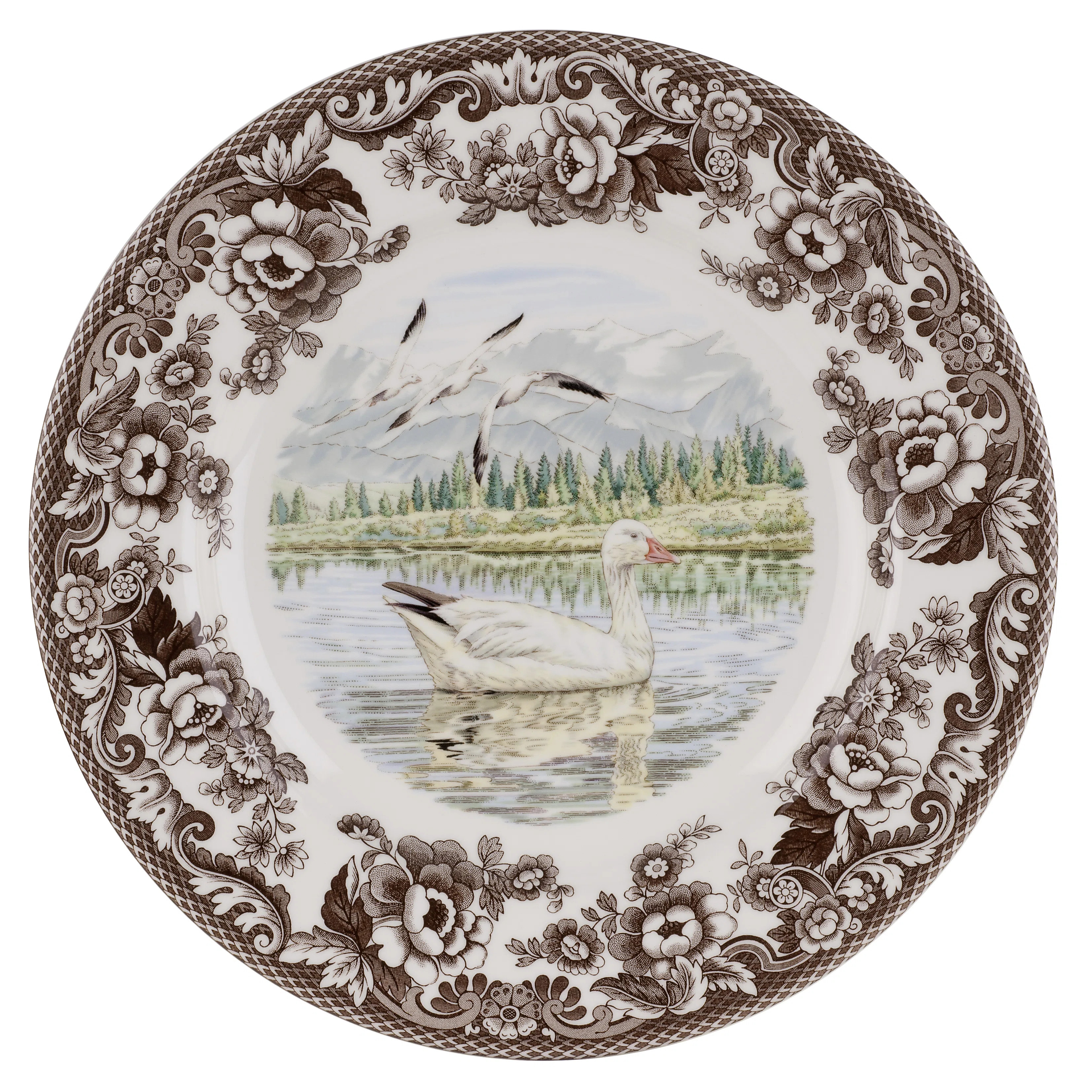 Spode Woodland Dinner Plate 10.5" Snow Goose | Wayfair North America