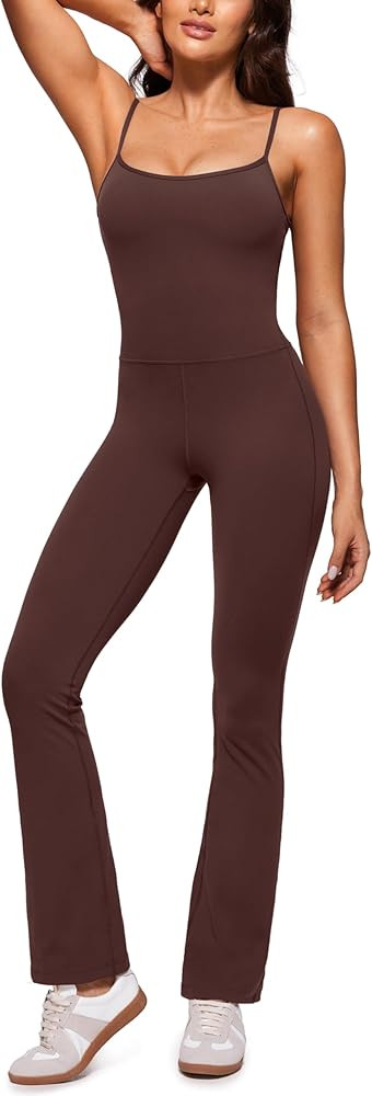 Butterluxe Flare Jumpsuits for Women Spaghetti Strap Workout Athletic Onesie Square Neck Bodysuit... | Amazon (US)