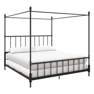 DHP Emerson Black Metal Canopy King Size Frame Bed-DE47581 - The Home Depot | The Home Depot