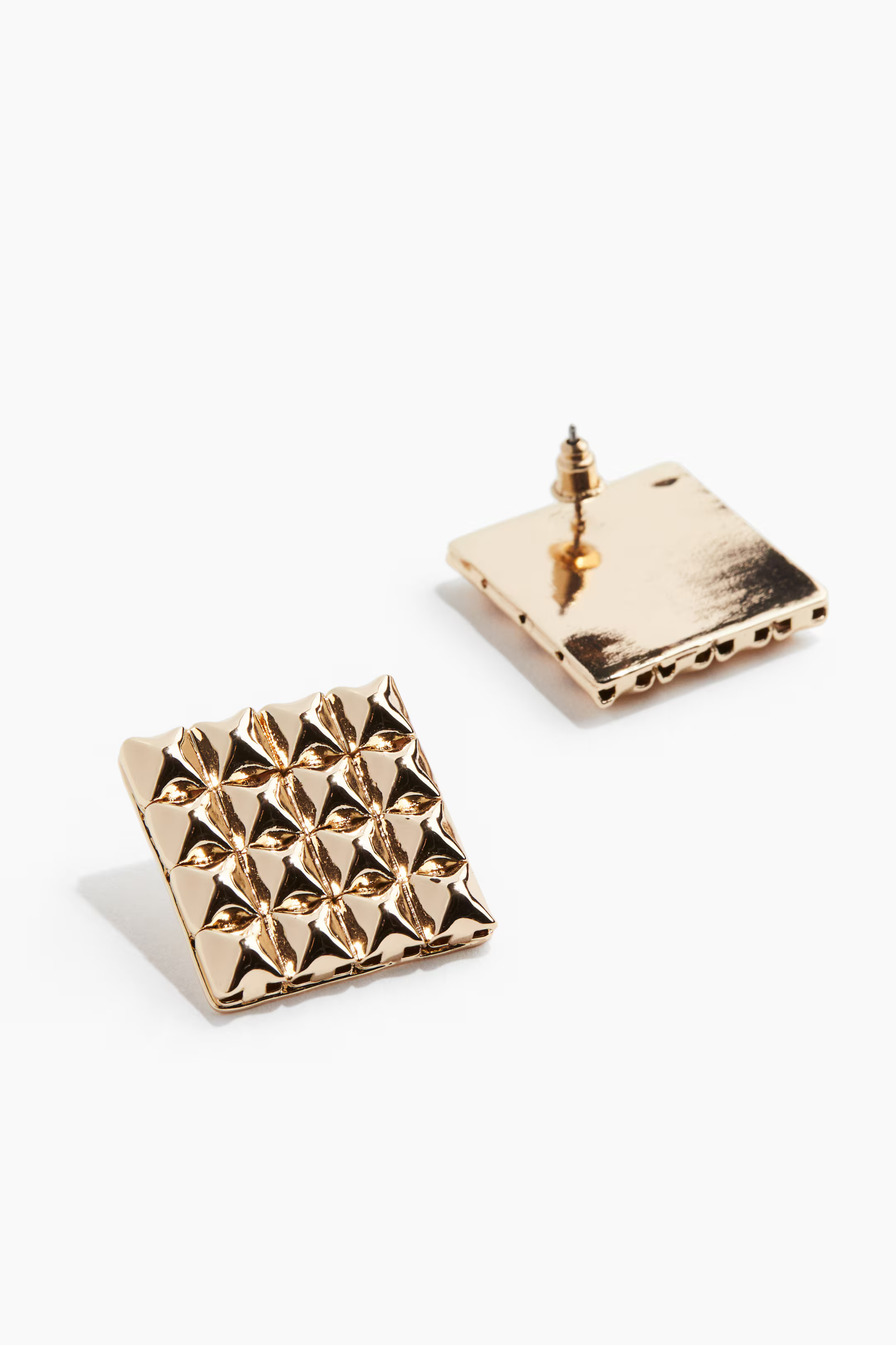 Square Stud Earrings - Gold-colored - Ladies | H&M US | H&M (US + CA)