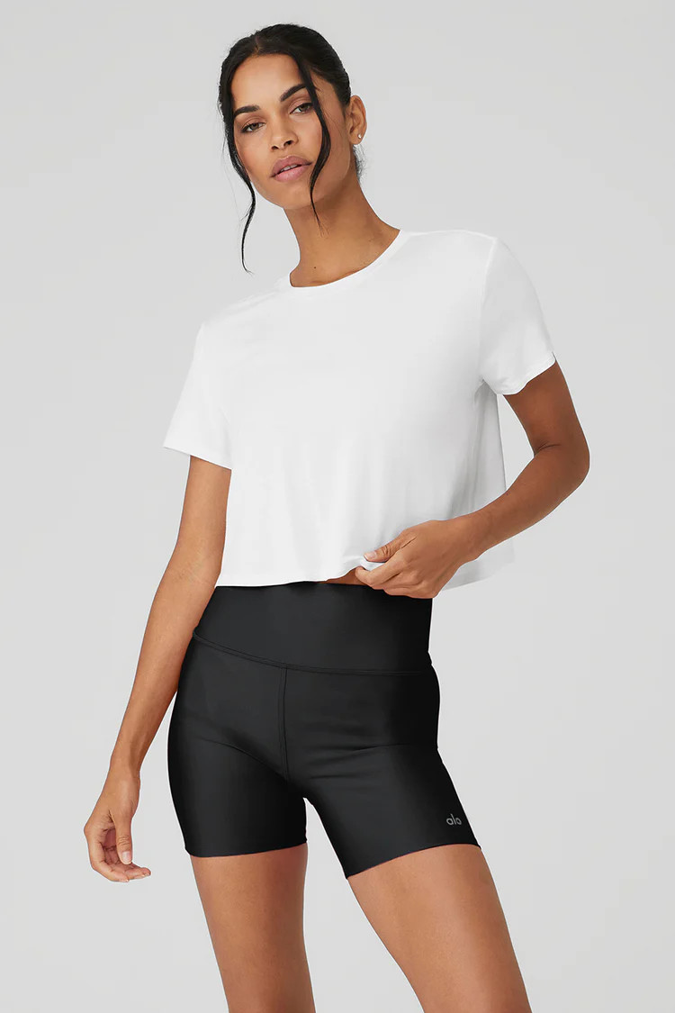 Cropped All Day Short Sleeve | Alo Yoga