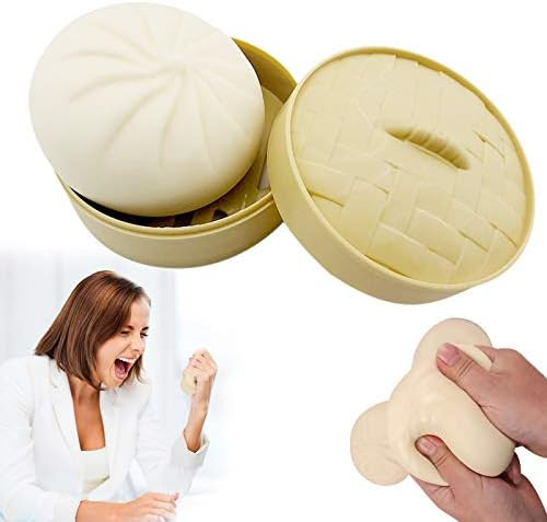 Dumpling Squishy Steamed Stuffed Bun Simulation Decompression Toy, Dumpling Stress Ball with A Mi... | Amazon (US)