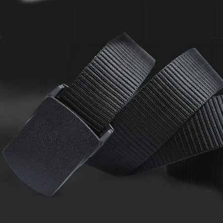 WELOIJEVBE Belts for Men Wild Men Canvas Belt Hypoallergenic Metal free Automatic Buckle BK | Walmart (US)