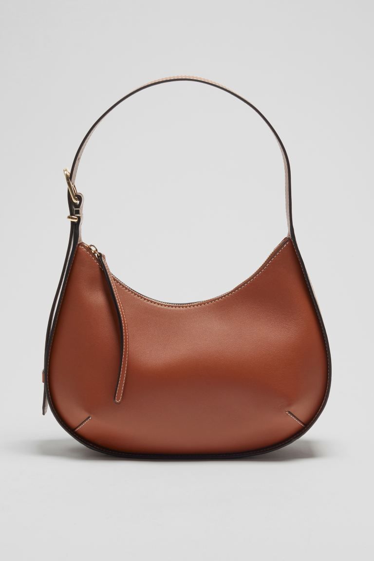 Crescent Leather Bag - Brown - Ladies | H&M GB | H&M (UK, MY, IN, SG, PH, TW, HK)
