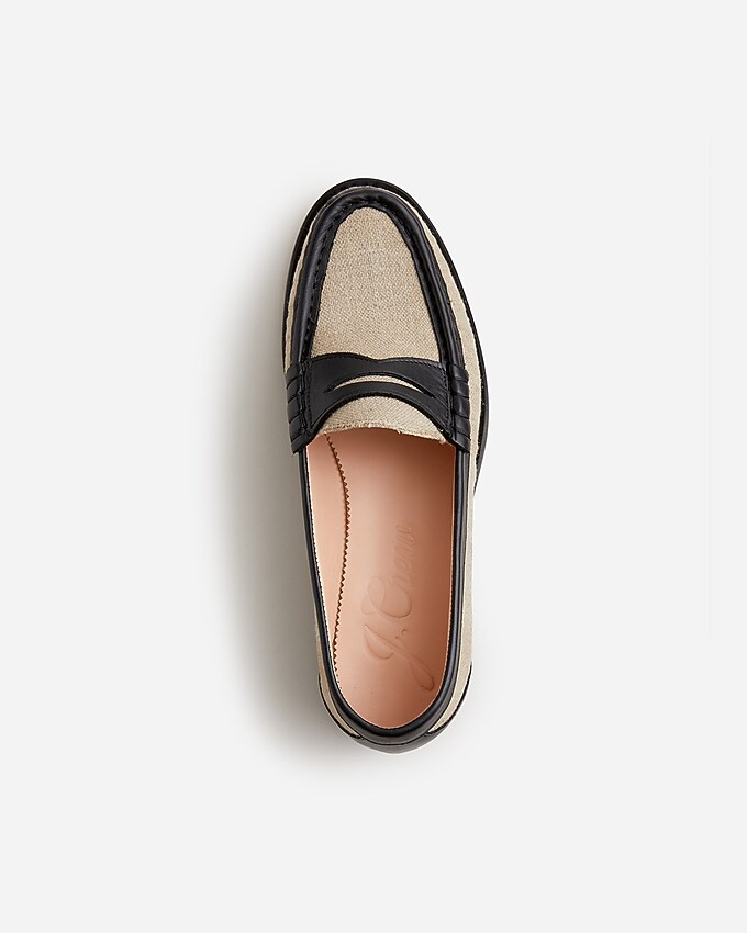 Winona penny loafers in Italian linen | J. Crew US