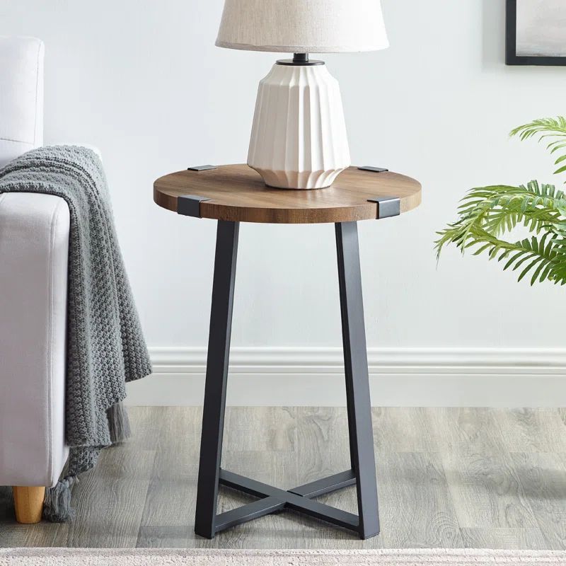 Gowie 23'' Tall Cross Legs End Table | Wayfair North America